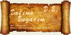Dafina Bugarin vizit kartica